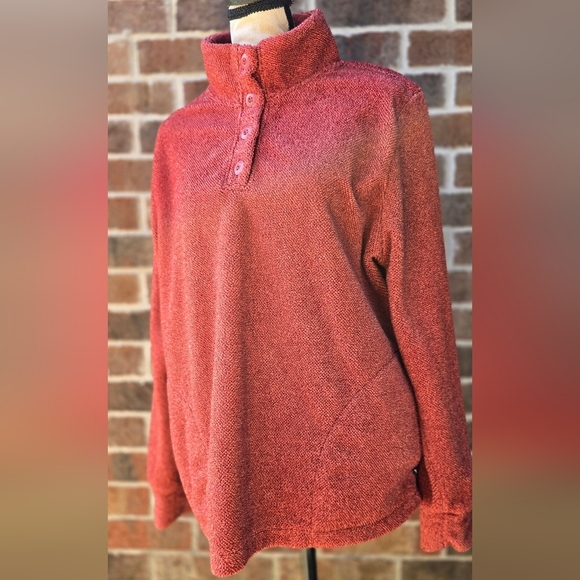 Eddie Bauer Cozy  Red Pullover Sweater - Picture 1 of 11